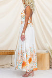 Floral Halter Maxi Dress