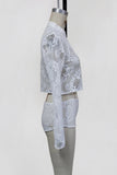 Lace Overlay Short Set