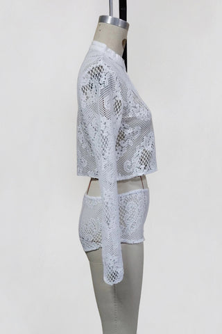 Lace Overlay Short Set