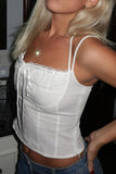 Strappy Tie-Front Camisole Tank Top