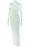 Draped Front Casual Maxi Dress