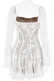 Sheer Lace Long Sleeve Dress