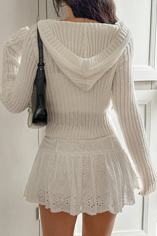 V-Neck Cable Knit Sweater