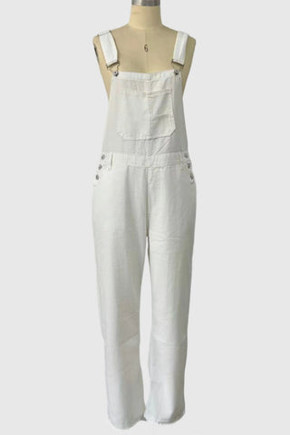 Cross-Back Denim Jumpsuit