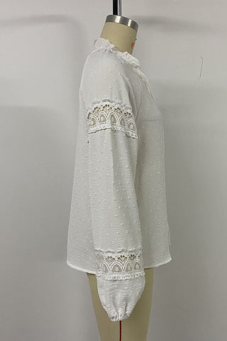 Lace-Trimmed Blouse