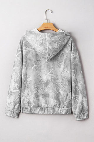 Camouflage Print Hooded Sweatshirt