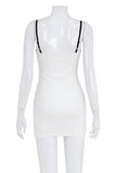 Strappy Lace-Trim Mini Dress