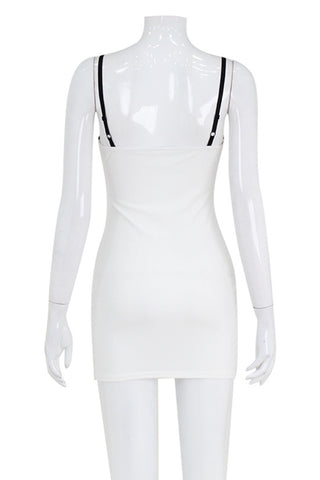 Strappy Lace-Trim Mini Dress