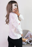 Buttoned Cardigan With Bow Accents