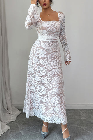 Elegant Lace Long Sleeve Dress