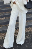 Cozy Cable Knit Sweater Pants Set