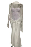 Strapless Sequin Evening Dress