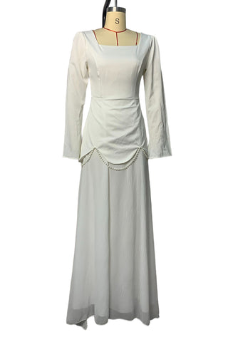 Elegant Long-Sleeve Casual Dress