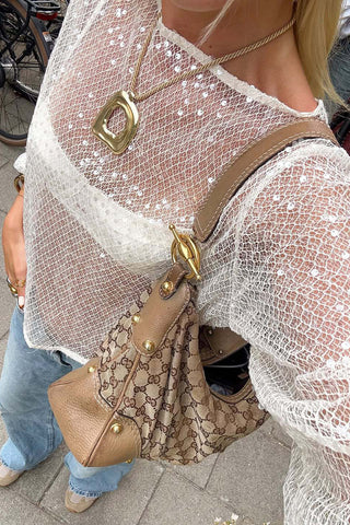 Sheer Mesh Top with Intricate Design