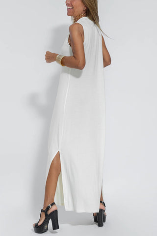 Sleeveless V-Neck Maxi Dress