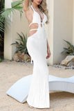Halter Cutout Maxi Sundress