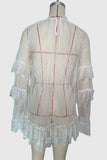 Elegant Lace Sheer Overlay Dress