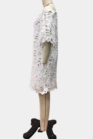 Off-Shoulder Lace Mini Dress