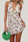 Halter Polka Dot Mini Dress