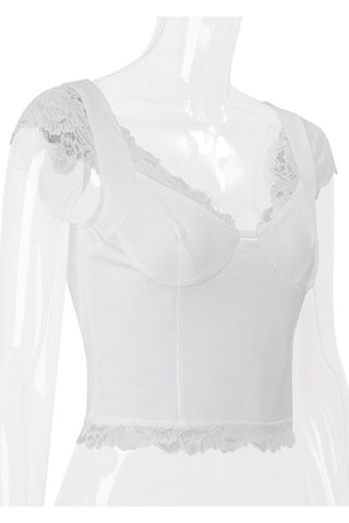 Lace Trim Tank Top