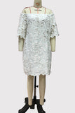 Off-Shoulder Lace Casual Dress