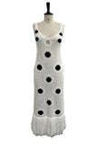 Fringe Polka Dot Knit Dress