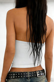 Lace Detail Halter Tank Top