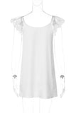 Lace-Trimmed Casual Dress
