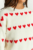 Heart Patterned Sweater