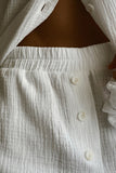 Modern Button-Front Pants Set