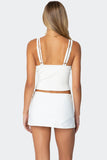 Lace-Trim Bow Accent Camisole
