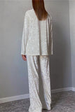 Classic Button-Down Pants Set