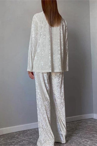 Classic Button-Down Pants Set