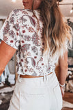 Paisley Print Crewneck T-Shirt