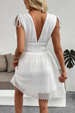Smocked Sleeveless Mini Dress