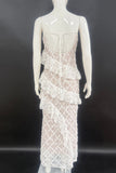 Lace Overlay Maxi Dress