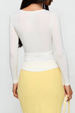 Deep V-Neck Flared Peplum Top