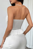 Lace Trim Sweetheart Corset Top