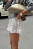 Lace Trim Casual Shorts