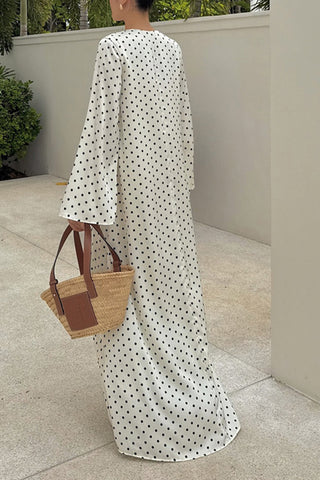 Polka Dot Long Sleeve Casual Dress