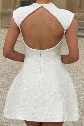 High Neck Casual Mini Dress