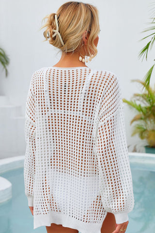Star Embellished Mesh Cover-Up