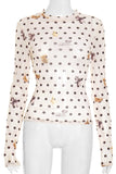 Polka Dot Long Sleeve Blouse