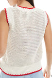 Chili Pepper Knitted Sleeveless Sweater