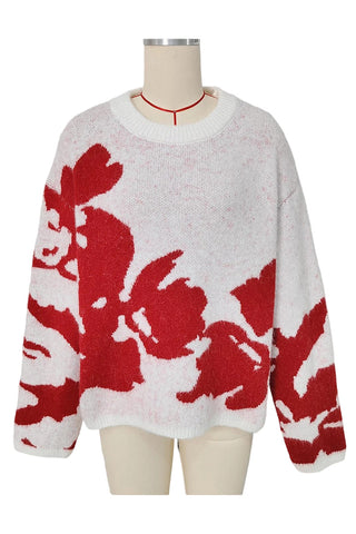 Floral Patterned Sweater