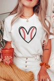 Baseball Heart Shape Graphic Tee