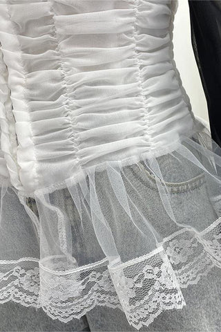 Button-Front Layered Blouse