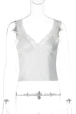 Lace-Trimmed V-Neck Camisole