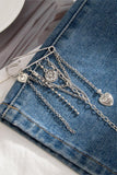 Elegant Chain-Embellished Brooch