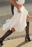 Asymmetrical Midi Skirt with Tie Detail